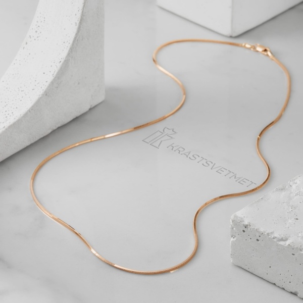 Цепь из красного золота 585, плетение «Снейк»